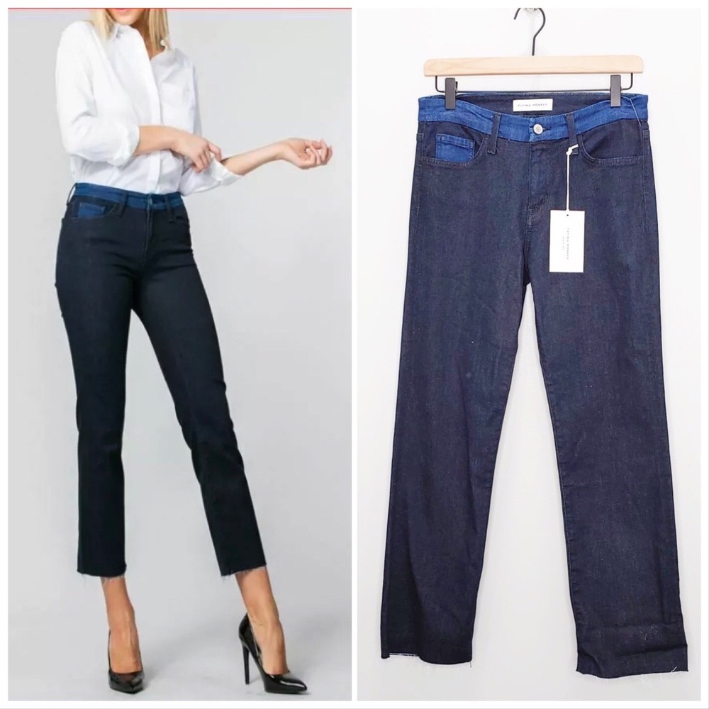 Flying Monkey Black Label Straight Crop Jeans NWT